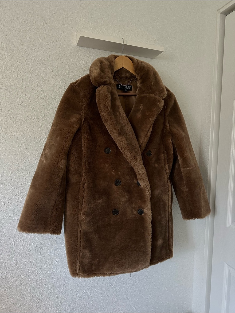 J.Crew Faux-Fur Pea-Coat - Brown - Picture 4 of 4